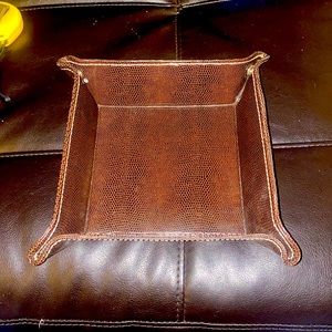 3/$10 Leather boho catch all with snaps